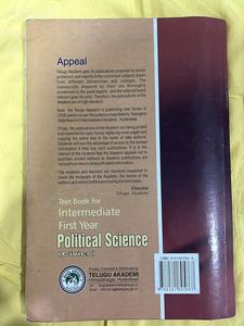 Political Science Textbook - Intermediate First Ye