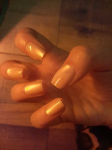 Sheer Pink Cat eye Nails