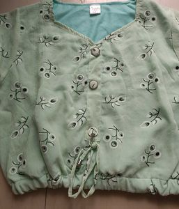 Beautiful Pastel Green Crop Top