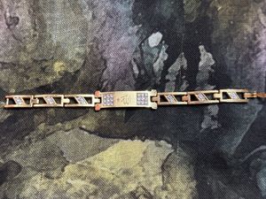 Golden Plated With Diamond Work Allah Name Braclet