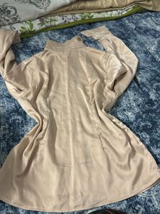 satin cream colour shirt