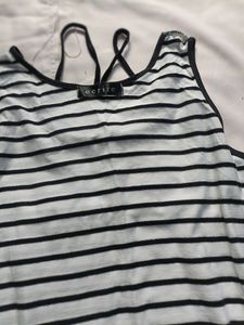 Beautiful white &amp; Black Stripe Top