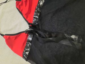 Baby doll lingeraie set of 2 purlpe and black