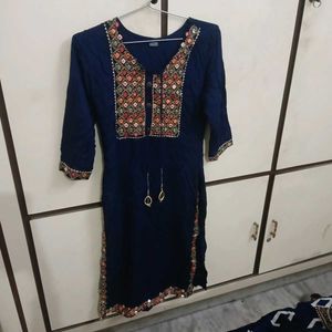 Elegant Navy Blue kurta set