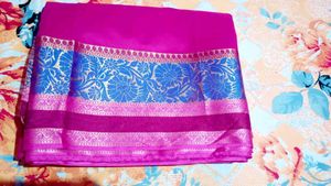 Silk Sare Elegant Pink Saree
