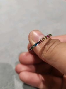 Sterling Silver Rainbow Gem Ring