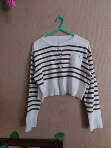 Striped Cardigan Sweater