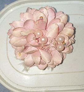 Pink Flower Hair Clip