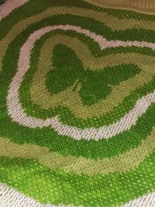 H&amp;M Y2K CROPPED GREEN BUTTERFLY JUMPER SALE