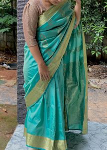 Elegant Teal Silk Saree