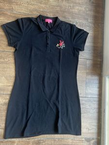 Playboy Bunny Black Polo Dress