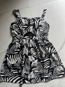 Zebra Print Mini Dress