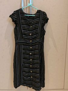 Striped Button-Down Mini Dress