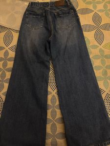 Wide Leg Distressed Jeans