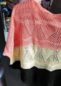 Colourblock Crochet Butterfly Top