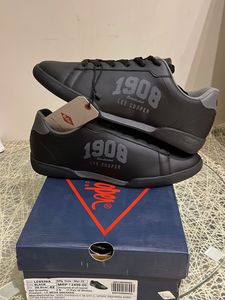 AUTHENTIC LEE COOPER 1908 LACE UP BLACK SNEAKERS