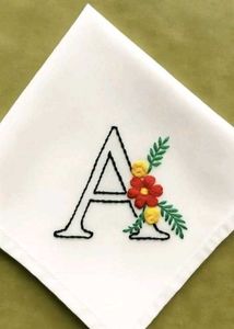 White Hanky Custom Print