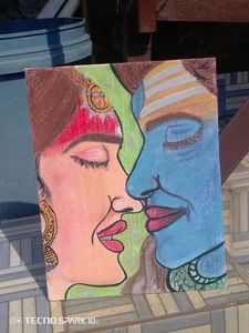 Handmade Shivji Parvati Ji Painting