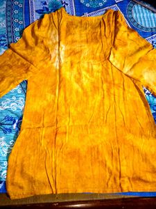 Yellow Embroidered Kurta