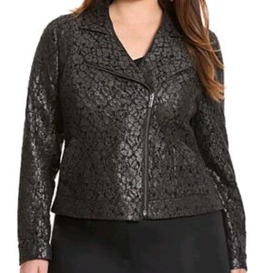 NEW LANE BRYANT PLUS SIZE LACE MOTO JACKET
