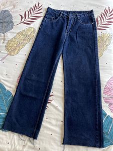 Dark Blue Jeans with Back Pocket Design