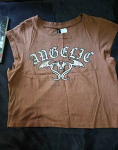 Brown Angelic Graphic Tee