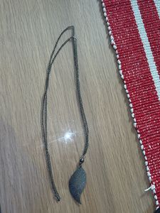 Black Metal Long Chain With Locket