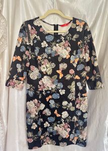 ELLE Floral Stretchable Mini Dress (L)
