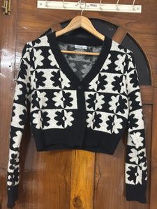 Patterned Knit Cardigan