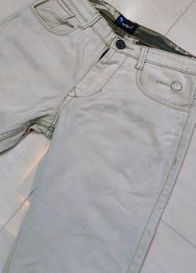 Beige Casual Pants