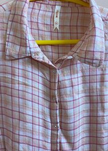 Women Casual Pink Shirt (XL)