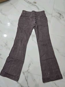 Super Low Waist Flared Purple Denim Jean