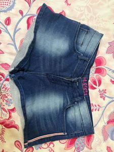 Denim Side Stripe Shorts Savana/Zara/MANGO