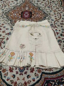 Embroidered jeans  Skirt