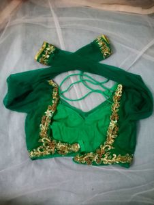 Green Embroidered Blouse
