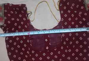 Maroon Diamond Pattern Blouse