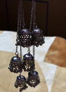 Oxidised Silver Jhumka
