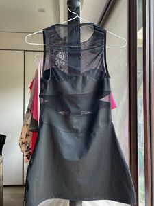 MICHI Black Mesh Panel Dress
