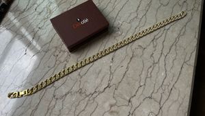 Gold Cuban Chain With Sparkling Diamond Stones