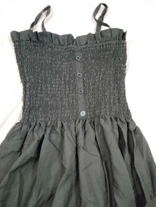 Trendy Samani Crepe Sleeveless Stylish Design Dres