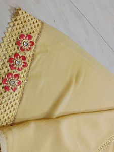 Designer Lemonyellow Saree