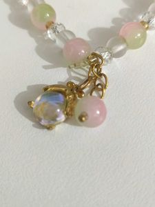 Beaded Iridescent Charm Bracelet