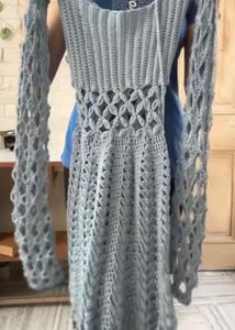 Crochet Openwork Knit Dress