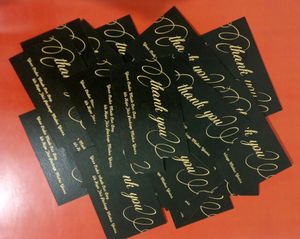 100 Thankyou cards Premium Quality Gold Edition