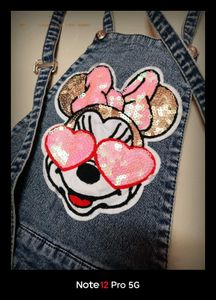 Denim Minnie Mouse Dungaree