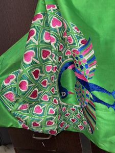 Beautiful Peacock Embroidery Saree