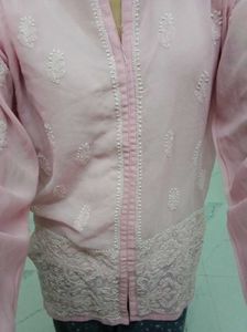 Pink Embroidered Kurti