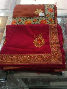 Elegant Embroidered Saree