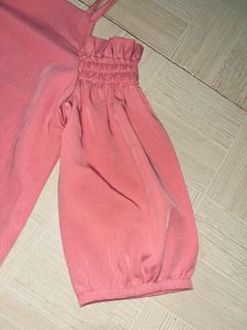 “Rosy Chic Off-Shoulder Top”