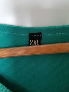 Green V-Neck Top